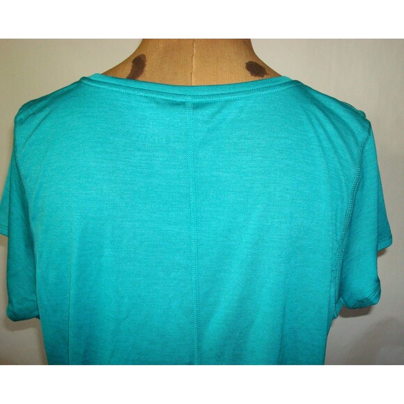 NWT Womens New PrAna Aqua Blue Run Yoga Top Logo Wicking Anti-Odor XL Revere Gym - Picture 3 of 4